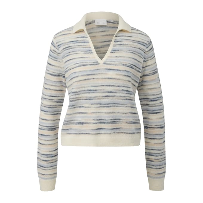 Pull col polo in alpaca blend voor dames COMMA