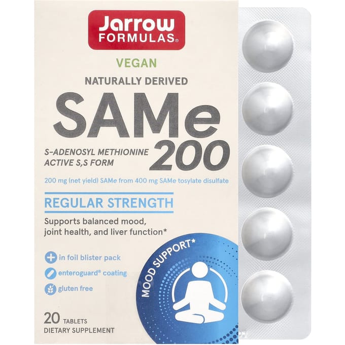 Jarrow Formulas, SAMe 200, 200 mg, 20 tabletten