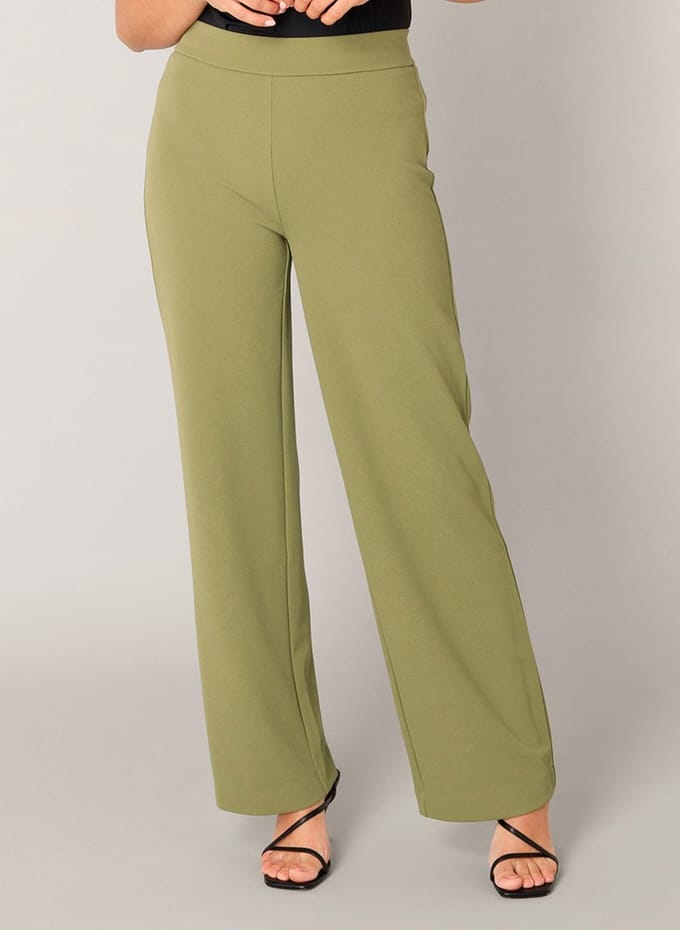 BASE LEVEL Yarah Broek - Green - maat W46 / L32