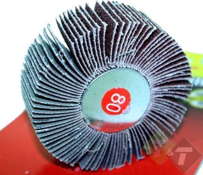 Lamellenwiel, 80mm x 30mm, as van 6mm, korrel 80, Arrow-Tech