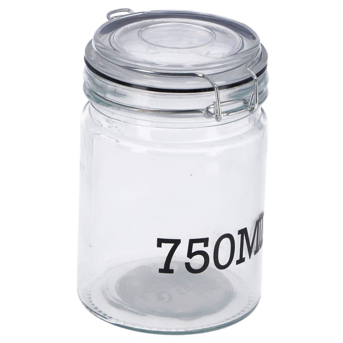 Glazen voorraadpot | 750 ml | transparant