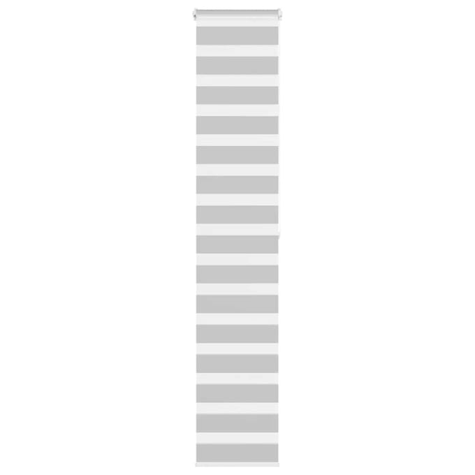 vidaXL - Zebra - rolgordijn - 45x200 - cm - stofbreedte - 40,9 - cm - lichtgrijs
