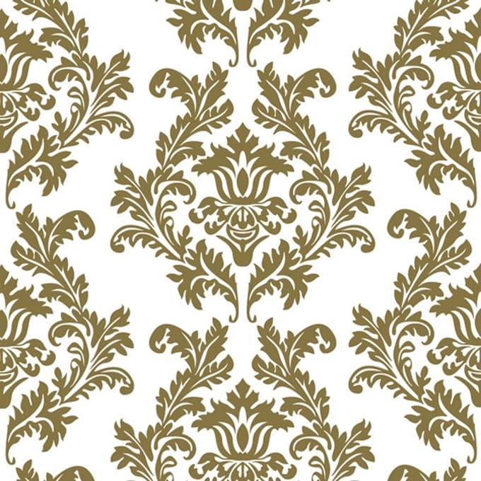Maki - Lunch servetten - White & gold Wallpaper