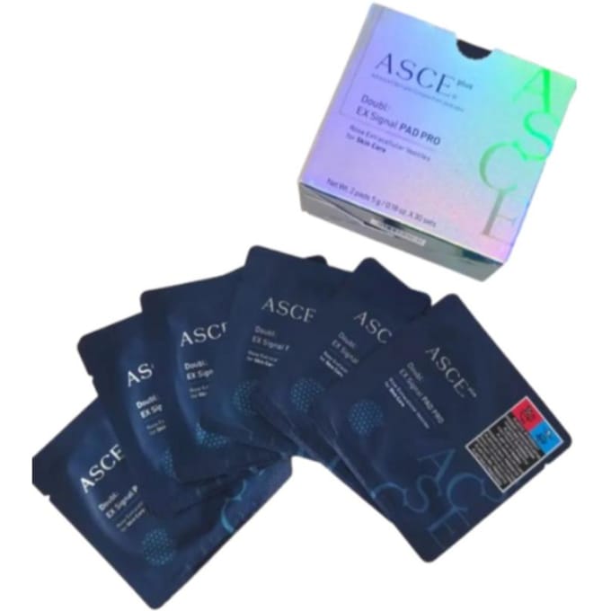 ASCEplus Doub Rose Exosoom Behandelingspads 3000ppm 30 Zakjes Huidverzorging gray
