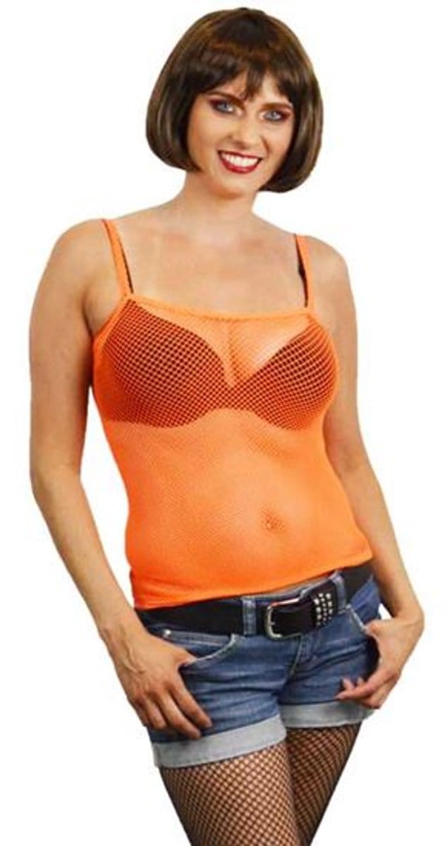Witbaard Verkleedtop Net Dames Polyester Oranje One-size