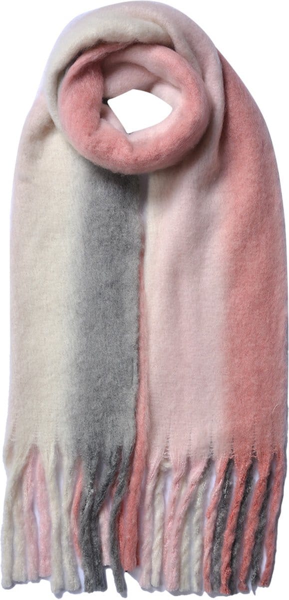 Juleeze Wintersjaal Dames 35x180 cm Roze Acryl