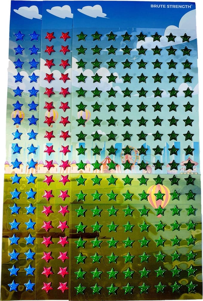432 extra sterren stickers voor sterrenkalenders - sterren weekplanners