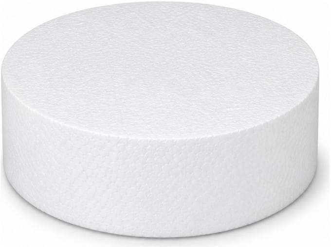 Piepschuim vormen - cirkel - 1x - D15 x 4 cm - styropor hobby / DIY vorm - basis knutselfiguren