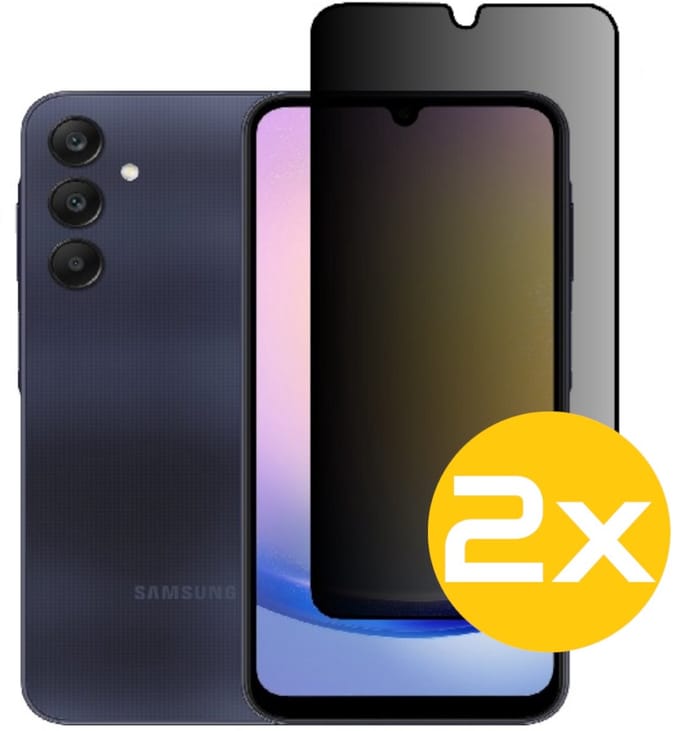 Privacy Screenprotector Geschikt Voor Samsung A24 / A25 - Volledige Beschermglas - 2 Stuks