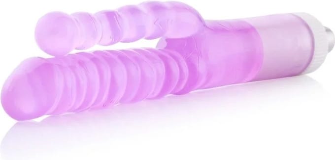 Dubbele geribbelde 3XLR dildo voor voor Auxfun Basic Seksmachine