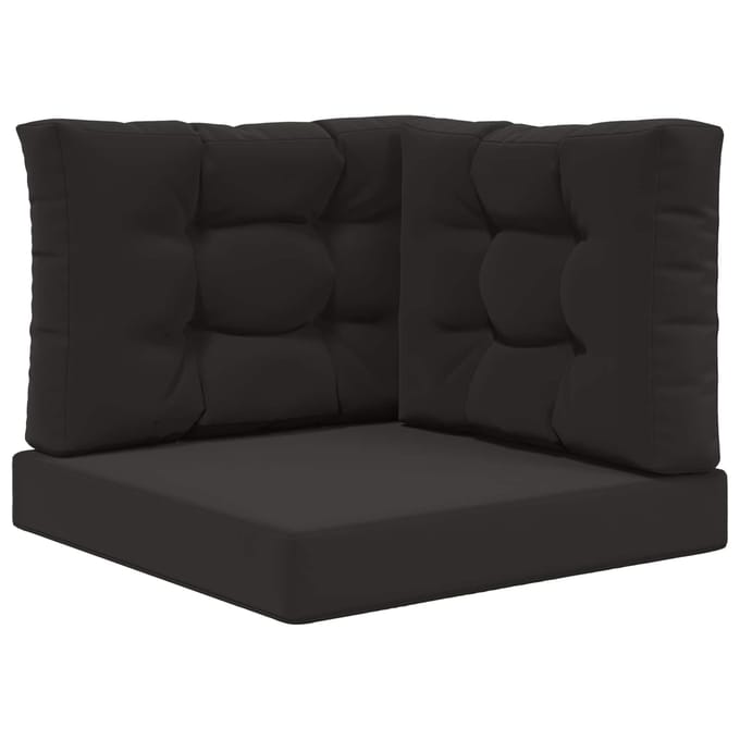 vidaXL - Buitenbankkussen - Polyester - Zwart - 60 - x - 60 - cm