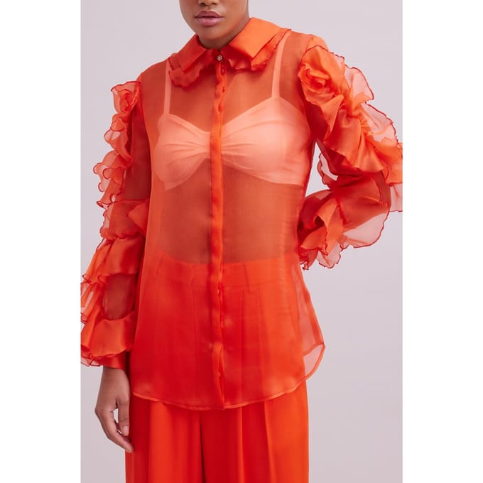 Anne Fontaine Linor Nectarine Größe: 36 | Blusen Outlet | Damen