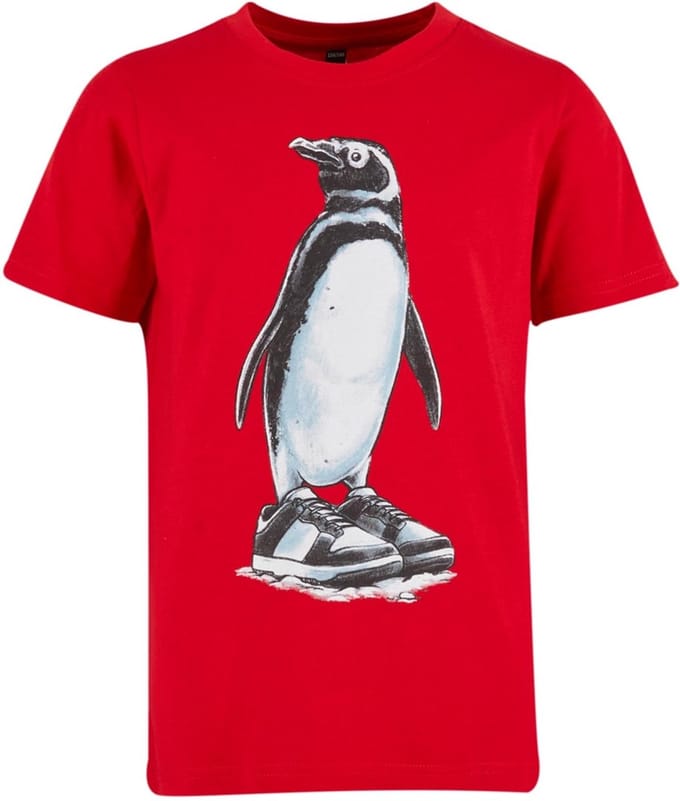 Mister Tee - Kids Fancy Penguin Kinder Tshirt - Kids 146/152 - Rood