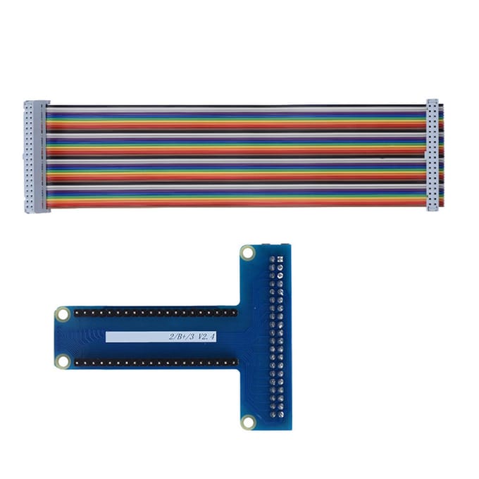 T-type GPIO-uitbreidingsbord 40-pins lintplatte kabel voor Raspberry Pi 1B+ 2B 3B