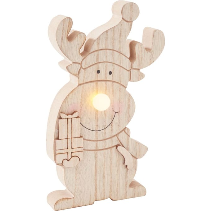 VBS Houten eland met LED neus