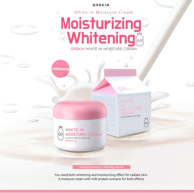 [G9SKIN] Crème White In Moisture 100ml pink