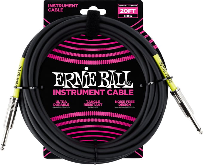 Ernie Ball 6046 Classic Instrument Cable, 6 meter, zwart