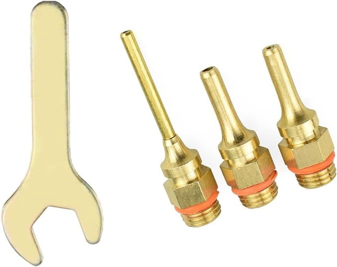 Interchangeable Nozzle Tip Set voor Lijmpistool - 38mm Messing, 3 Formaten, Inclusief Sleutel Vervangingskit voor DIY en Reparatie
