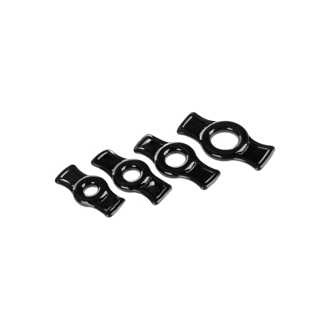 Docjohnson-Titanmen Cockring Set Black-cockring