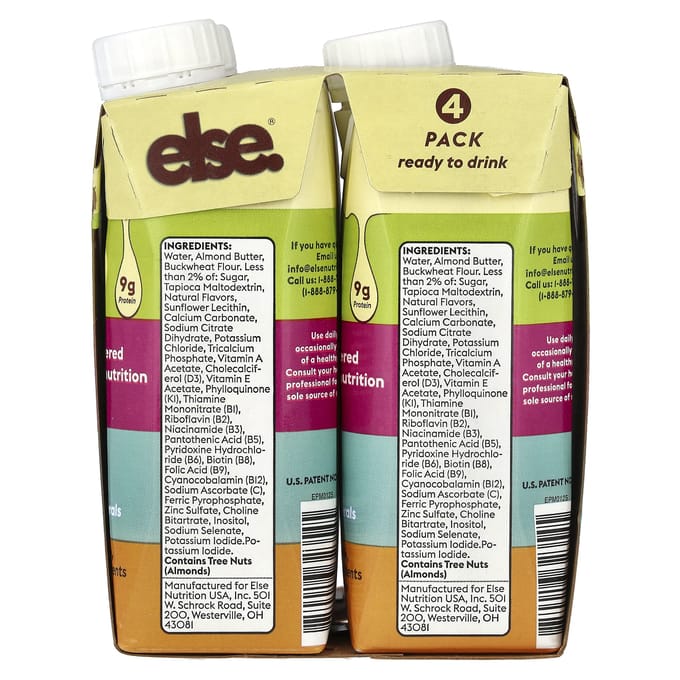 Kinder, Plantaardige Poeder Complete Voedingsshake, Vanille, 4-pack, 256 ml (8 fl oz) Elk purple