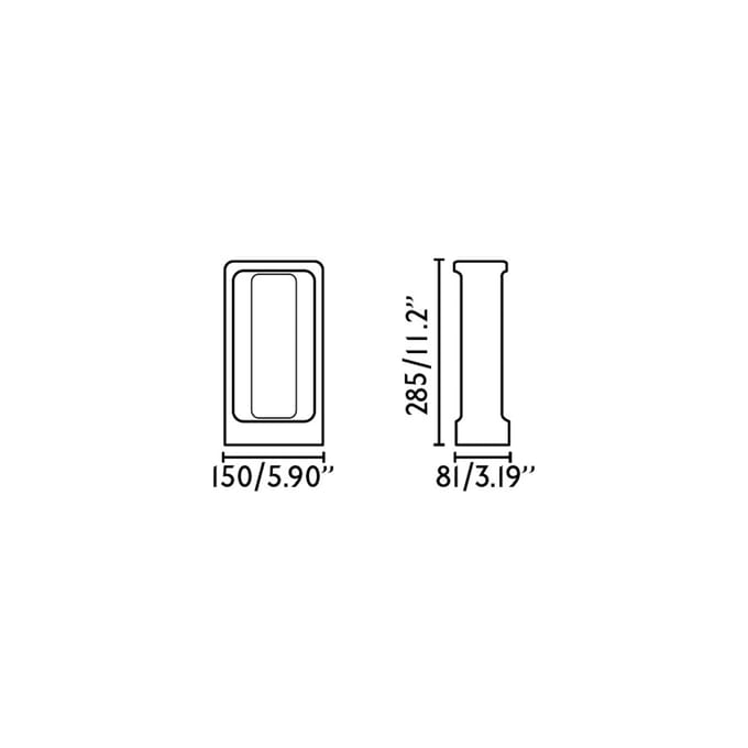 FARO BARCELONA LED sokkellamp Totem, grijs, beton, hoogte 28,5 cm