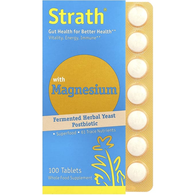 Bio-Strath, Gefermenteerde Kruiden Gist Postbioticum, met Magnesium, 100 Tabletten