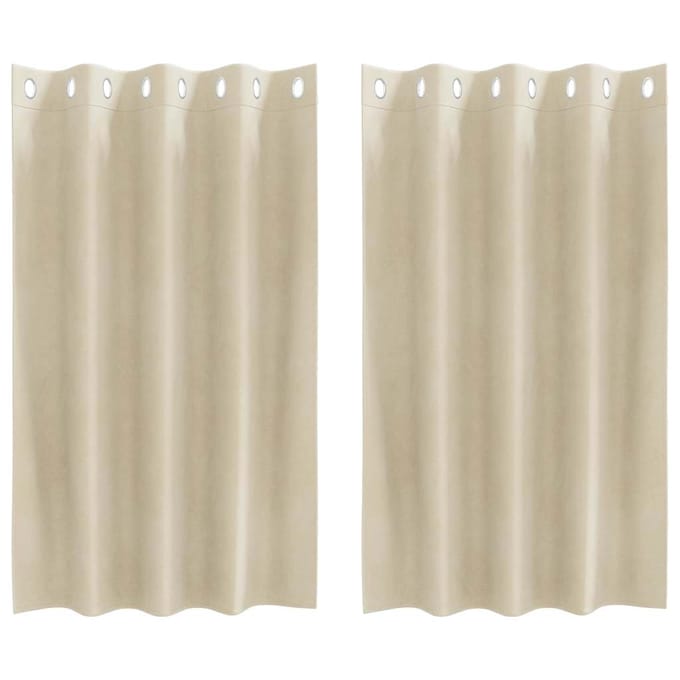 vidaXL - Gordijnen - 2 - st - Crèmekleurig - 140 - x - 140 - cm - fluweel