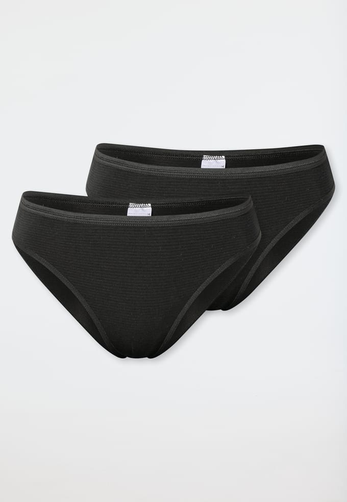 Schiesser 2PACK Tai - Modal Essentials - Dames Onderbroek - zwart