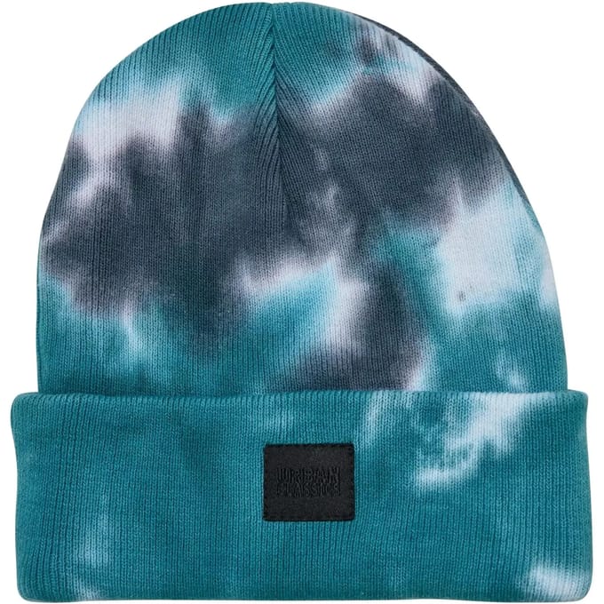 Urban Classics - Tie Dye Kinder beanie - S/M - Grijs/Blauw