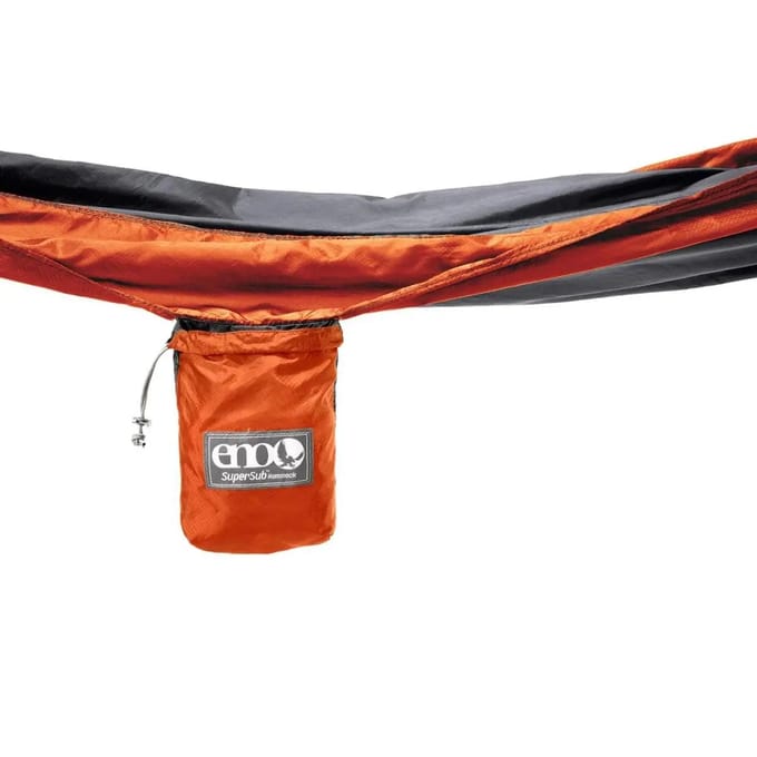 Eno Hangmat Supersub 2,8 X 1,9 M Nylon Grijs/oranje 2-delig
