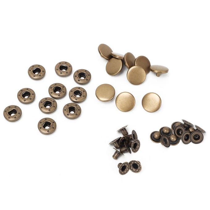 10 stuks 15 mm metalen drukknoop sluiting kledingaccessoires #1 gray