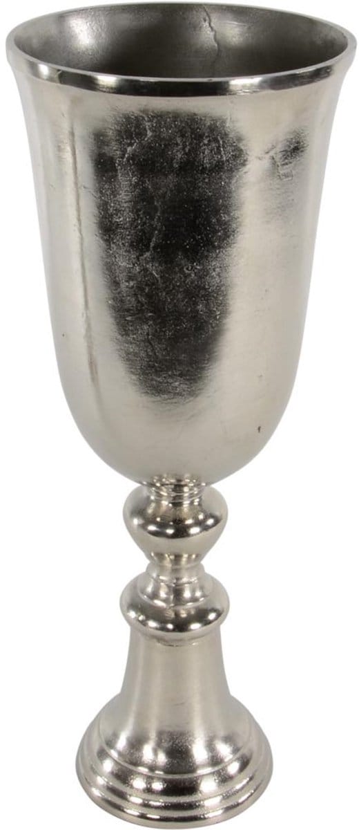 Lesli Living - Vaas Brush - Zilver - Ø20x52cm