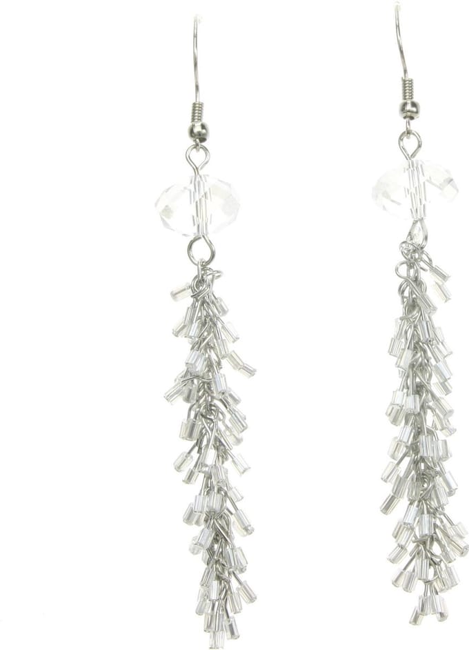 Behave - Oorhangers met kristalkraaltjes - avondstijl - 9 cm