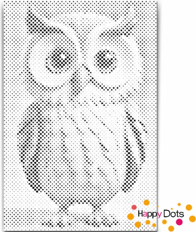 HappyDots DOT Painting Kinderkamer Uil - Stippelschilderij