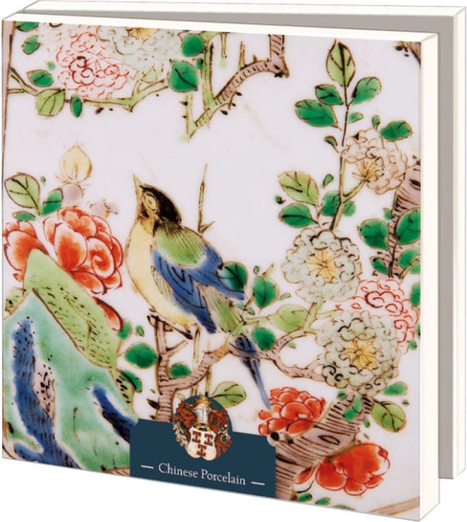 Kaartenmapje met 10 kaarten en enveloppen, vierkant Kaartenmapje: Chinese Porcelain, Kasteel De Haar