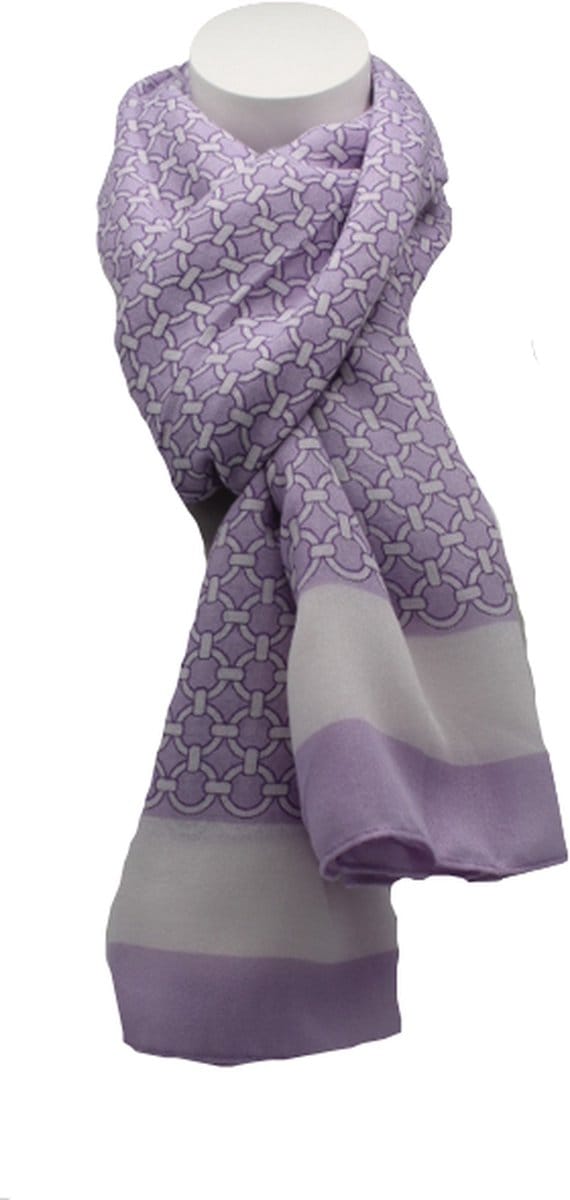 Dames Sjaal Zomer Sjaal Lila-Wit
