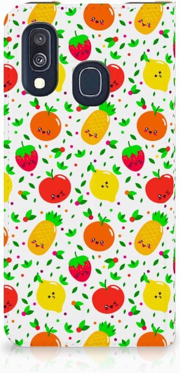 Samsung Galaxy A40 Flip Style Cover Fruits