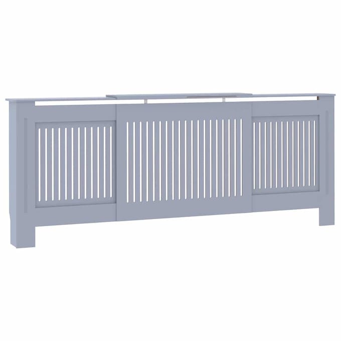 vidaXL Radiatorombouw 205 cm MDF grijs