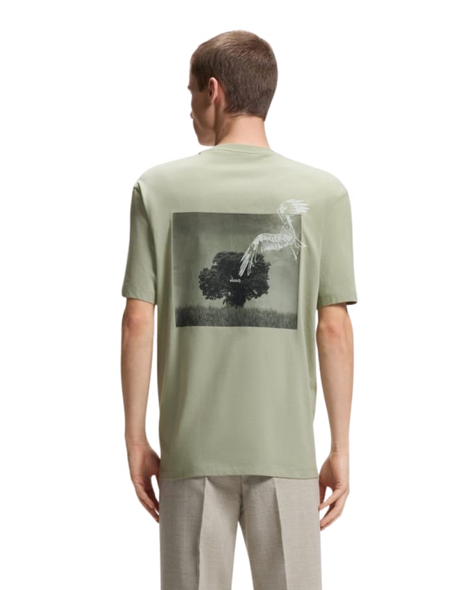 relaxed fit T-shirt met print aan de achterkant