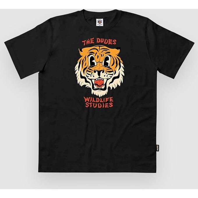 The Dudes Wildlife Studies Classic T-Shirt zwart
