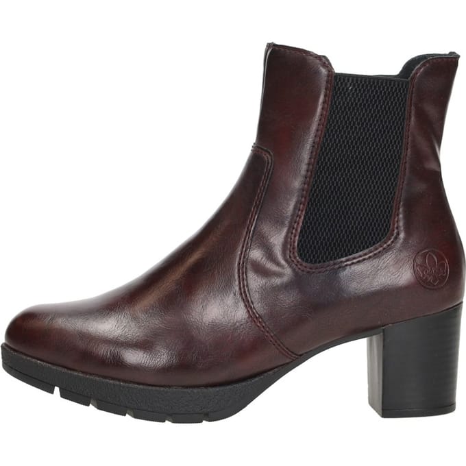 Rieker - Enkellaarsjes Hak Bordeaux 37