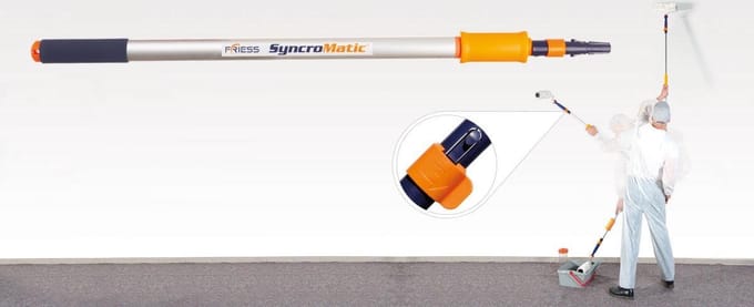 Friess SyncroMatic Telescoopstok 106 - 220cm + verfbeugel 18cm
