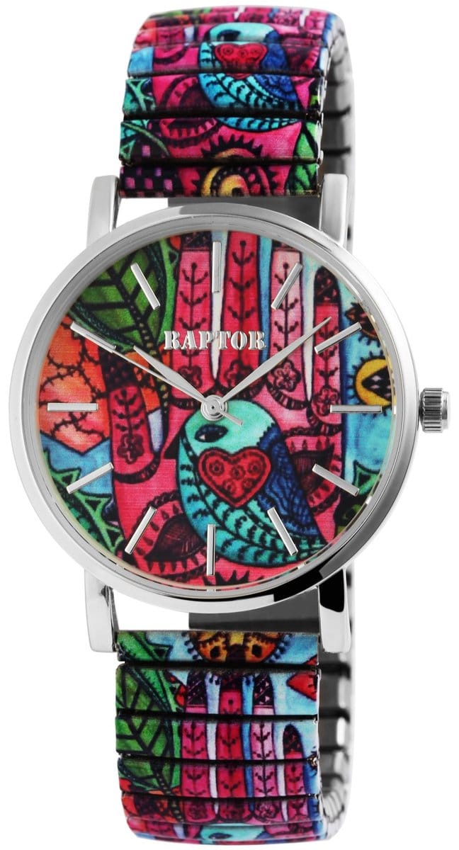 Raptor Herenhorloge siliconen JW20204 met echte leren band, 5ATM, basic, modern, zakelijk