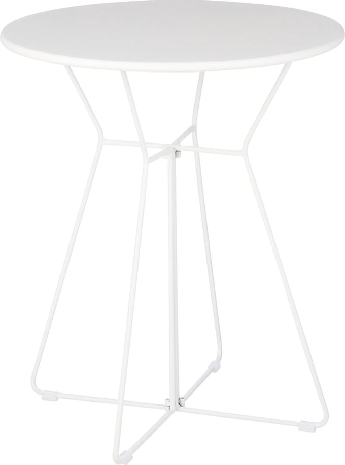 Mica Decorations Grasse Tuintafel - H70 x Ø60 cm - Metaal - Wit