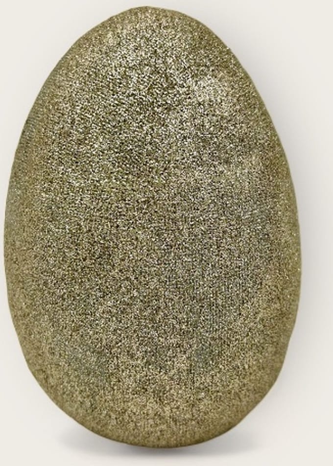 Glitter paasei goudkleurig