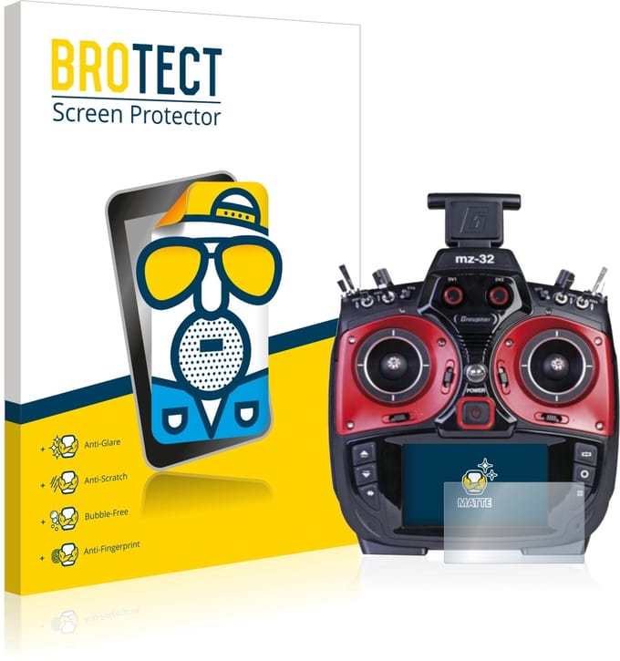 BROTECT - Screenprotector voor Graupner MZ-32 (3.Gen) - Folie Beschermfolie matte 2 Stuks
