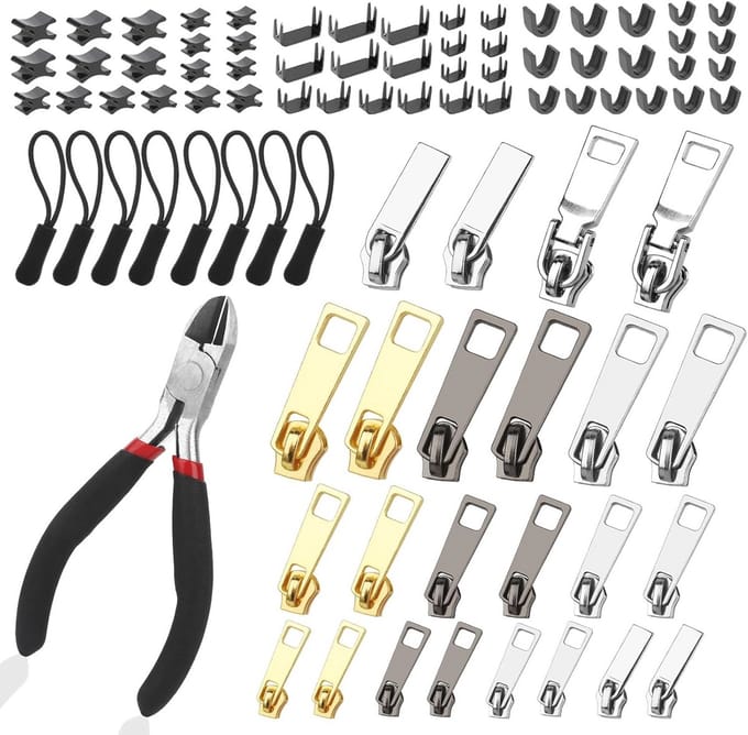 Rits Reparatieset 105 Stuks - Complete Set voor Ritssluiting Reparatie