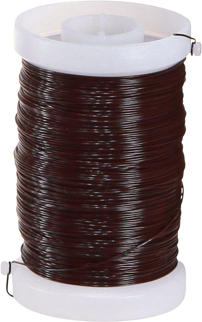 Knutseldraad in bruin decoratief binddraad 0,35 mm 100 g 3 stuks, 3 St