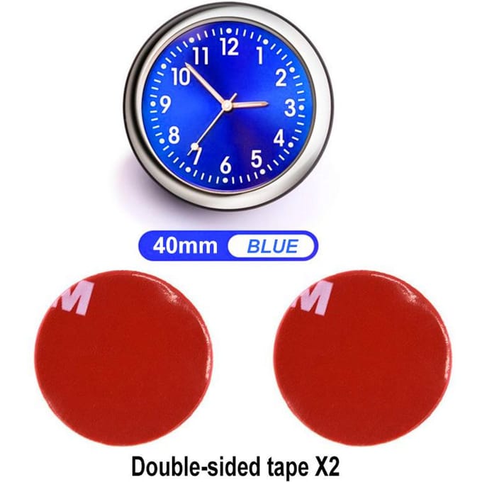 Luxe Auto Dashboard Klok - Premium Mini Quartz Klok voor Auto Interieur, Modern Design Auto Decoratie Accessoires rood