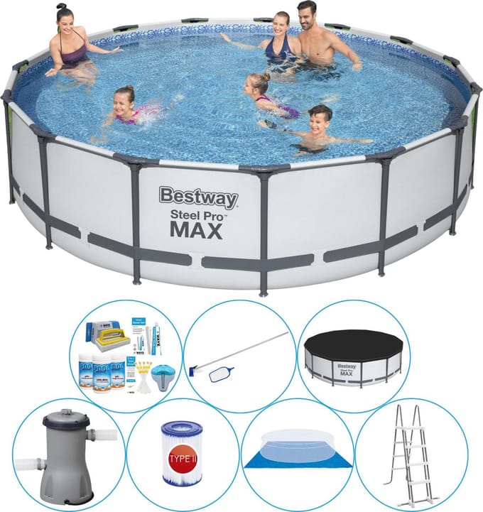 Steel Pro MAX Rond 457x107 cm - Zwembad Pakket